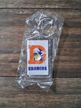 Denver Broncos Bag Charm Tag Farmers Insurance Group Promo Keychain Vintage